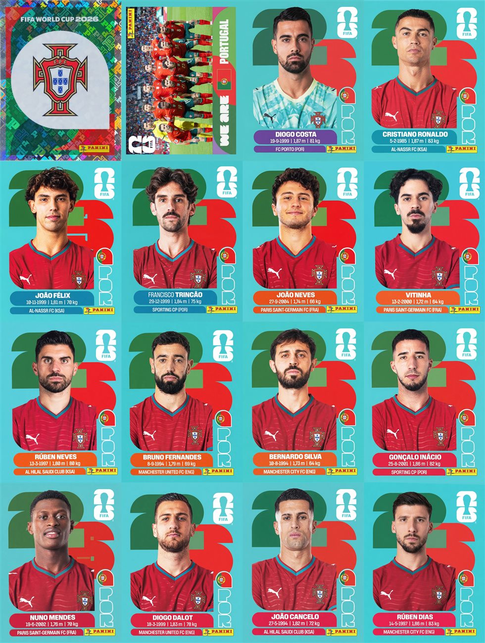 Previa das figurinhas de Portugal